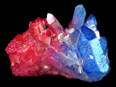 203 grams Quartz Crystal, Multi-Color, Coated in Titanium Geode Specimen