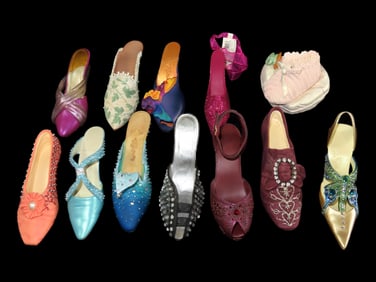 Lot of Lady Shoe Figurines