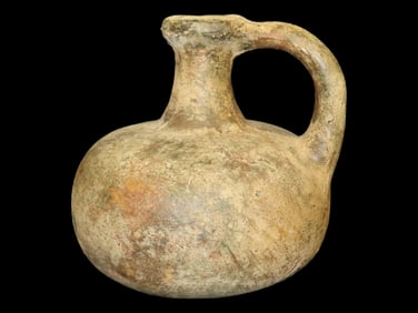 Roman Oil Jar, 100-300 AD, Approx 9" Tall,