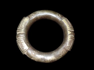 19th Century African Bracelet Currency, Nigerian Niger Baoule" Dogon Cuff