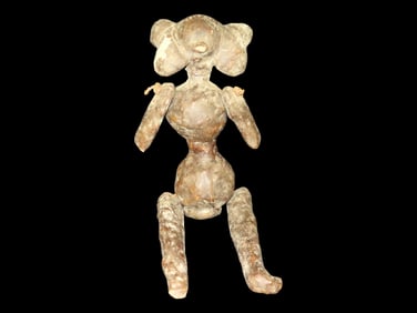 Leather Wrapped 19th Century African Doll.