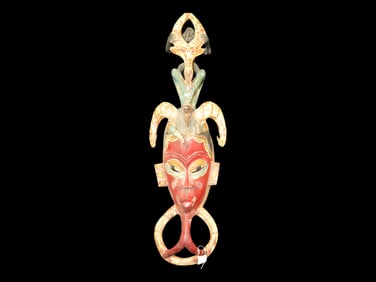 28 1/2" Mali Wood Tribal mask, African,