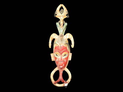 28 1/2" Mali Wood Tribal mask, African,: 28 1/2" Mali Wood Tribal mask, African,