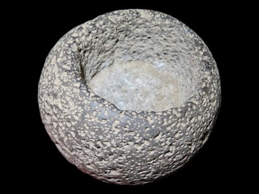 Stone Bowl, Lava Rock, Southern California, 3 1/4" Dia