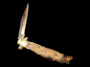 Very Neat Deer Hoof Knife, Wadsworth, Austria, 1800's