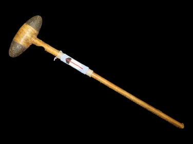 Early 20th Century Native American War Club, Beadwork, 19" long
