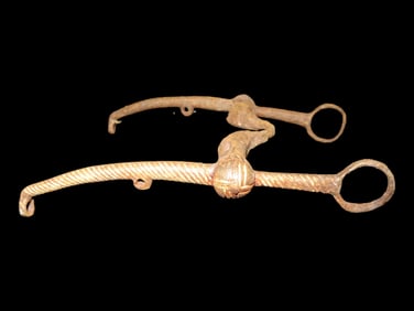 6 1/2" Antique Horse Bit-Rusty, Possibly Silver Color previously