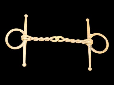 7" Full Cheek Single Twisted Wire Antique Horse Bit