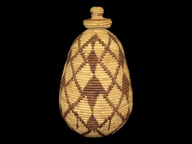 13 1/2" Woven Basket Jug