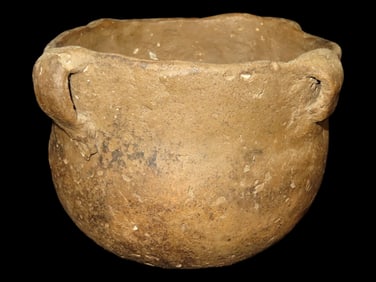 4 3/4" Native American Prehistoric Strap Handled Vessel, From Missouri/Arkansas