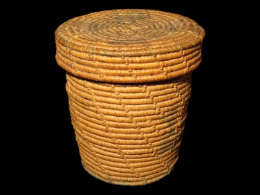 Makah Lidded Basket Northwest Coast, Page 224 North American Indian Artifacts