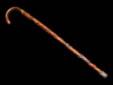 34" Carved Alaskan Cane