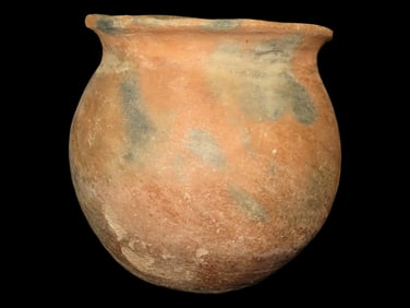 8 1/4" x 7 3/4" Southwest Pottery, Red on Black