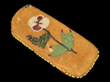 Turn of the Century 6 1/4" Beaded Eyeglass Case