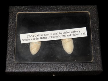 4 1/4" x 4 1/4" 52-54 Caliber Sharps Used by Union Cavalry Soldiers at the Battle of Corinth, MS and