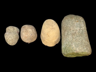 Group of Miscellaneous Hardstone Implements-i.e. Axes, Celts, Pestles, Gameballs, Mauls,