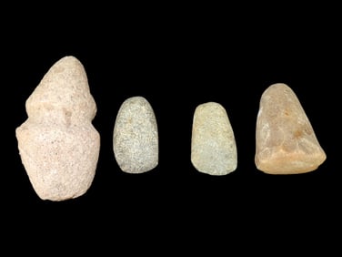 Group of Miscellaneous Hardstone Implements-i.e. Axes, Celts, Pestles, Gameballs, Mauls,