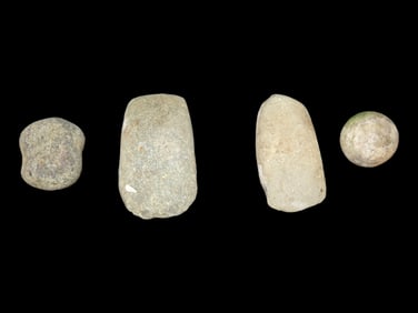 Group of Miscellaneous Hardstone Implements-i.e. Axes, Celts, Pestles, Gameballs, Mauls,