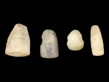 Group of Miscellaneous Hardstone Implements-i.e. Axes, Celts, Pestles, Gameballs, Mauls,