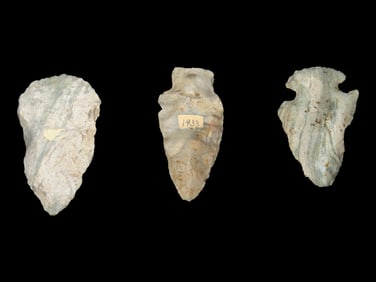 Lot of Miscellaneous Flint -i.e.-Blades, Common Arrowheads, Bird Points, and/or Gouges/Adzes