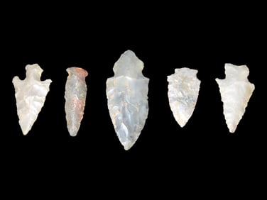 Lot of Miscellaneous Flint -i.e.-Blades, Common Arrowheads, Bird Points, and/or Gouges/Adzes