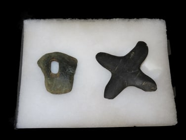 Set of 2 Crude Bannerstones in Ryker Case