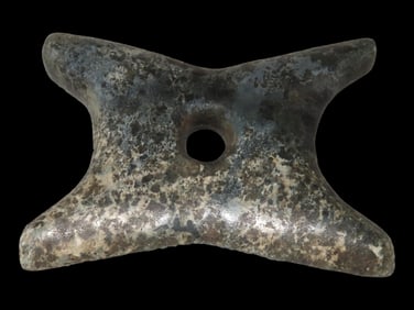 Ryker Case containing Pre-Columbian Jade 4-Point Mace Head