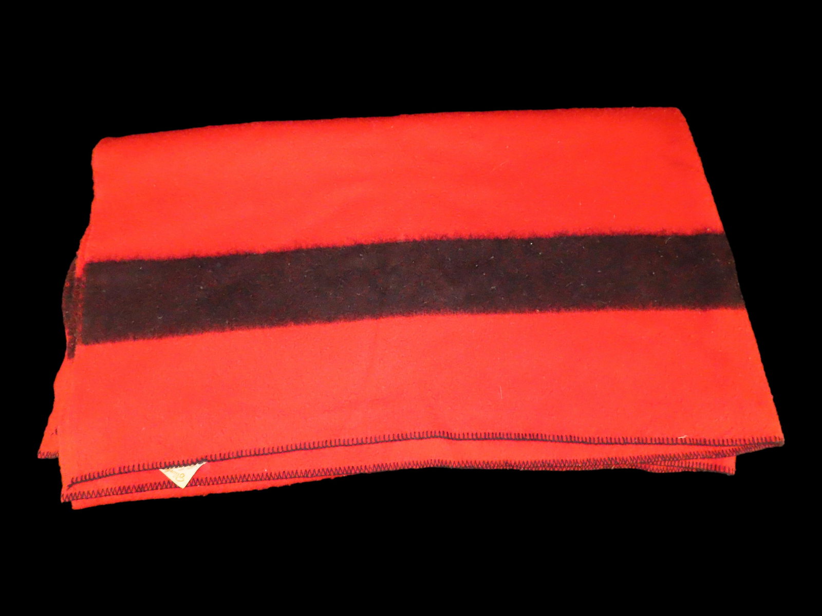 87" x 71 1/2" Bright Red Wool Blanket, made by Orr (1 of 8)