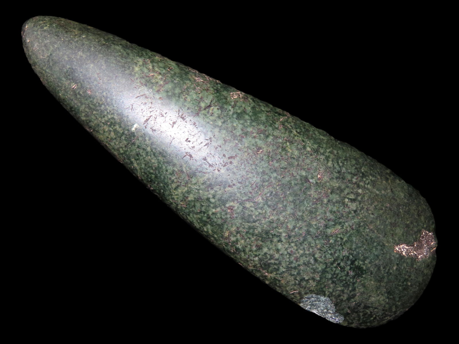 6 7/8" Olmec Jade/Nephrite Celt, South America (1 of 7)