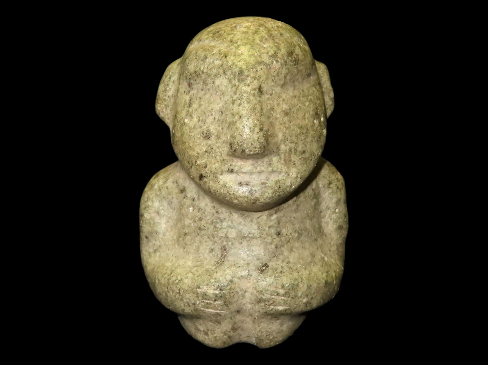 4 1/2" Pre-Columbian Nephrite Jade Figure: 4 1/2" Pre-Columbian Nephrite Jade Figure