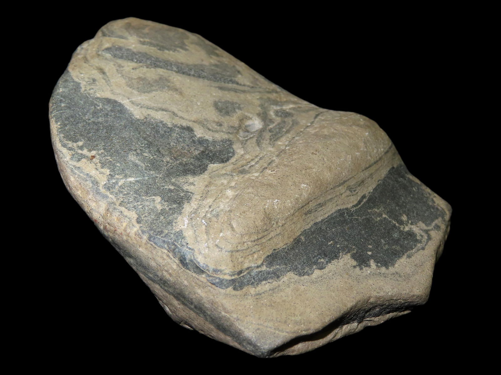4 1/8" Banded Slate Banner Pre-Form, Broken, Great Study Piece, found in Wisconsin (1 of 8)