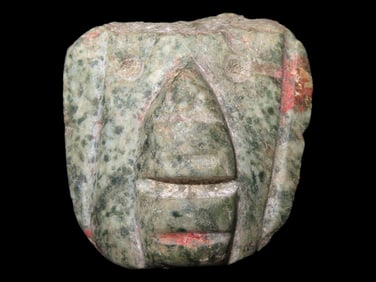 1 7/8" Pre-Columbian Nephrite Jade Head