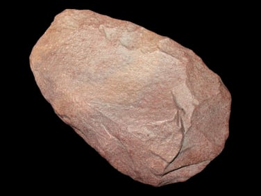 4 7/8" Paleolithic Hand Axe, found in Ben Khellil, Algeria, with desert polish and wind ground-