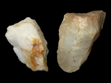 2 Quartz Adz or Digging Tools, Virginia