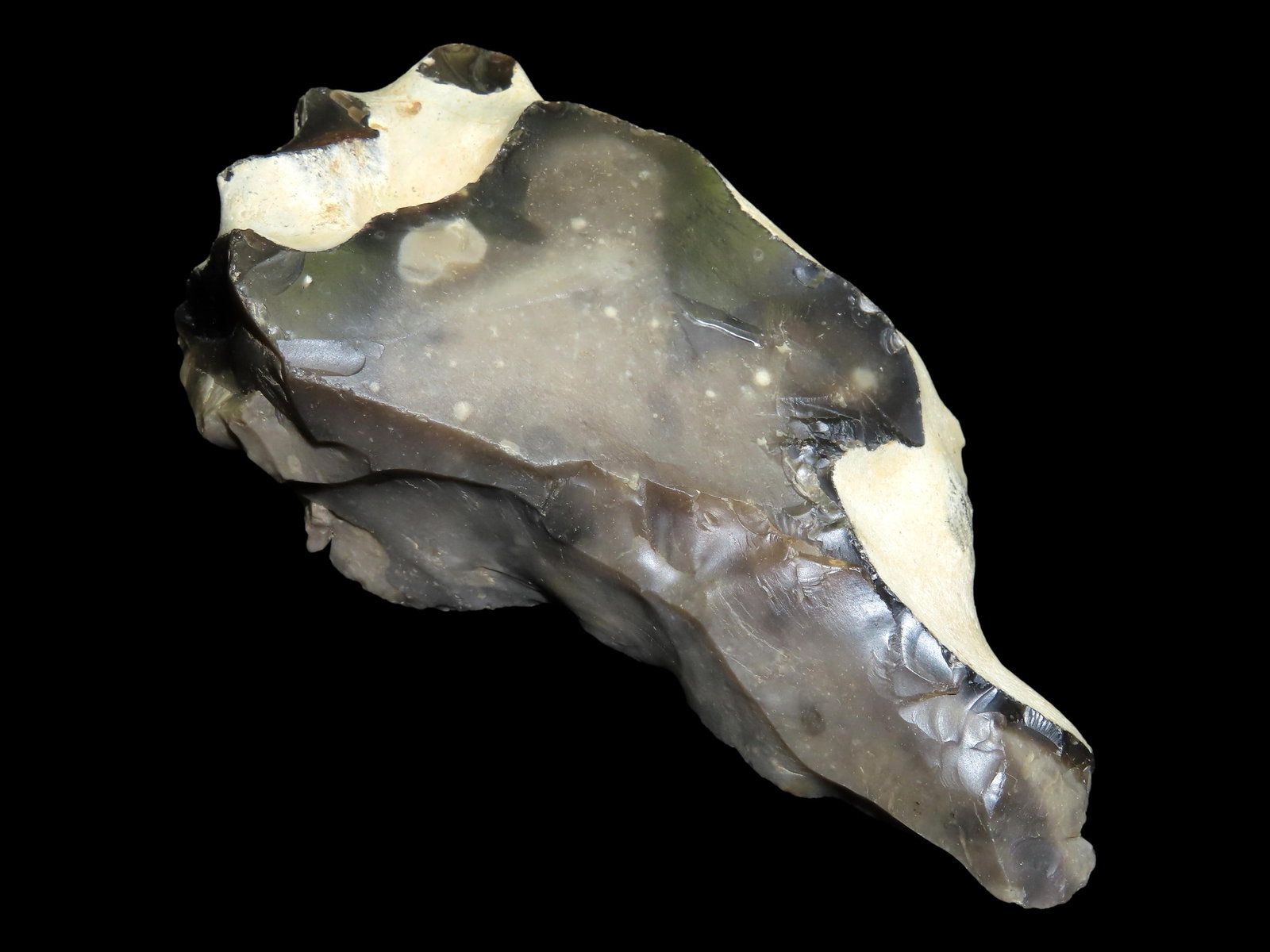 6 3/4" aqchulean Lower Paleolithic Hand Axe or Tool, 300,000-350,000 Years BP, Northfleet, Kent, (1 of 7)