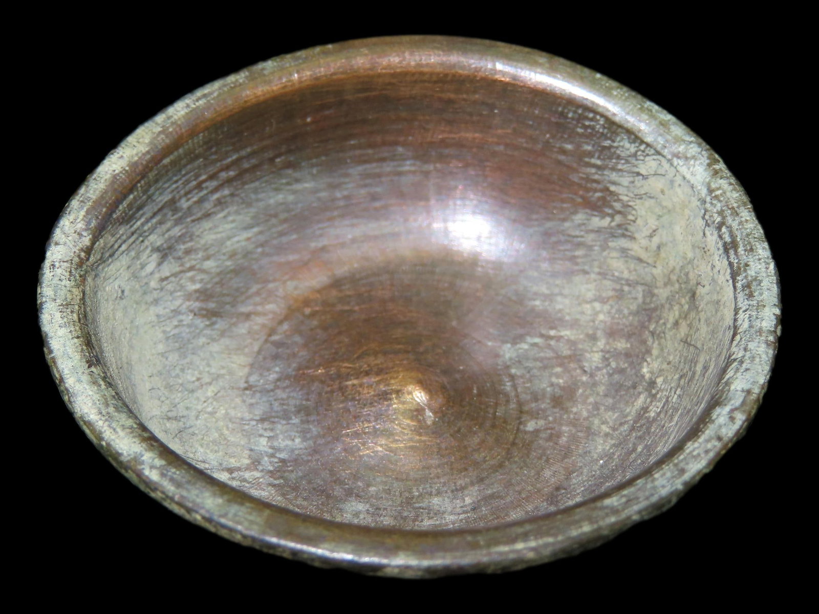 1 3/4" Antique Mongolian Tibetan Buddhist Brass Offering Bowl (1 of 7)