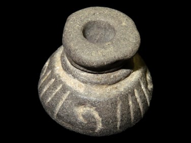 3/4" Pre-Columbian Manabi Culture Meticulously Formed Water Vessel Effigy Bead/Pendant, 500BCE-500CE