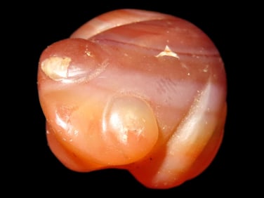 3/4" Pre-Columbian Tairona Carved Agate Frog Effigy Bead/Pendant