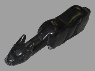 6 1/2" Jade Llama Effigy Talisman, Peru