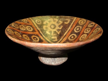 6 3/4" x 4" Pre-Columbian Tuza Narino Pottery Bowl, Colombia/Equador