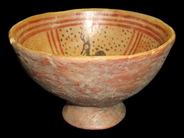 8 1/2" x 3 1/2" Pre-Columbian Tuza Narino Pottery Bowl , Colombia/Equador