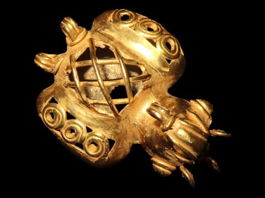 1 7/8" Pre-Columbian Gold Bird, Costa Rica Tumbaga