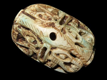 1 3/4" 4-Sided Eye of Horus, Authentic Egyptian 4-Sided Seal-Bead