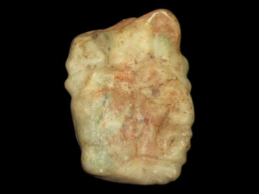 Outstanding Pre-Columbian 5" Jade Face Or Head Drilled, Motley COA