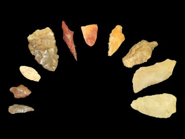 Early Man Hand Axe and Flint Tools, 200,000-350,000 Years Old, England