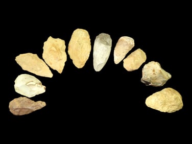 Early Man and Neanderthal Hand Axes and Flint Tools from Europe, 250,000-300,000 Years Old