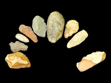 Early Man and Neanderthal Hand Axes and Flint Tools from Europe, 250,000-300,000 Years Old