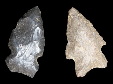 Grouping of 2 Arrowheads found in Arkansas