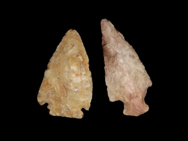 Lot of 2 Points, found in Wabash Co., Illinois by Russell Flener