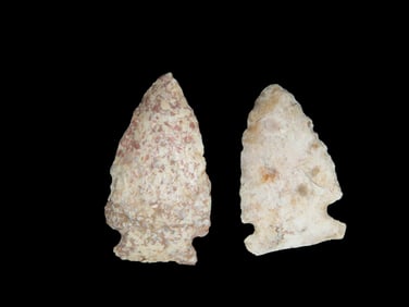 Lot of 2 Points, found in Wabash Co., Illinois by Russell Flener
